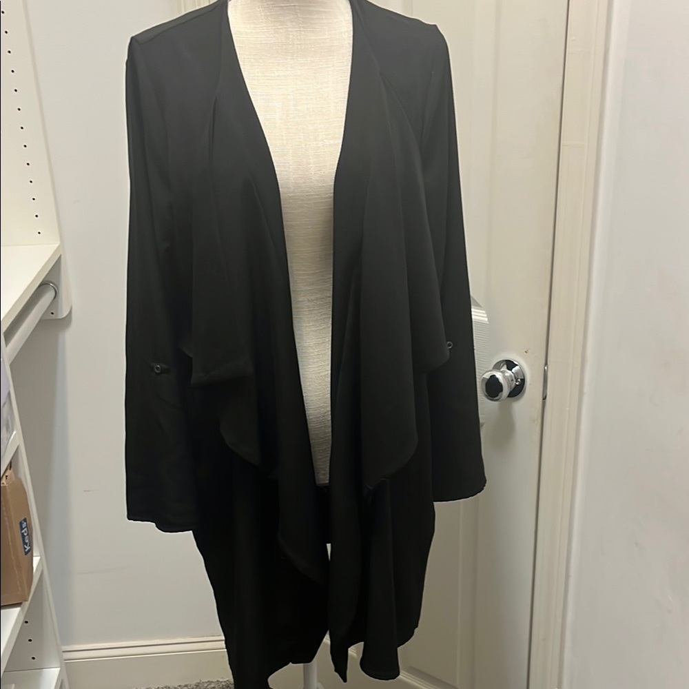Forever 21 Plus Black Shrug Poncho Sweater, Size 0X
